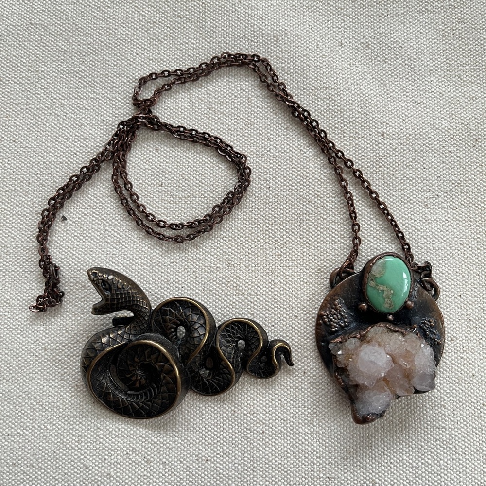 Bohemian Turquoise & Quartz  Necklace